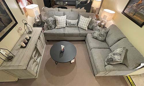 A nice living room display, showing off a couch set