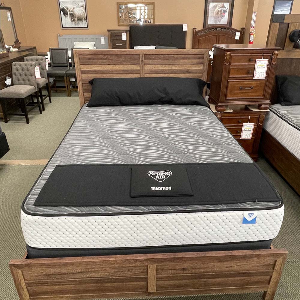 A mattress on display